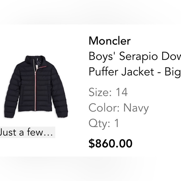 NWT 💯% authentic Moncler Kids Serapio Navy Puffer Jacket. With hanger&bag&tags - Picture 4 of 16